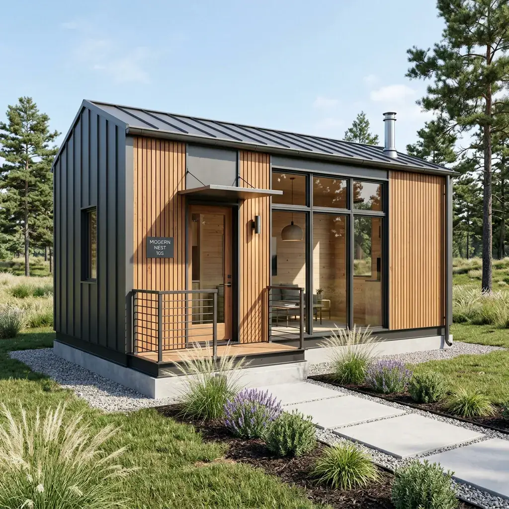 Panoramic View Tiny Steel House - BH-TH-702