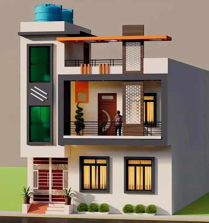 Corner Plot Steel Apartment Building - BH-TSB-108