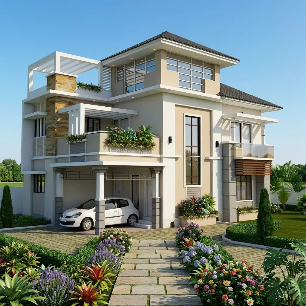 Scandinavian Style Steel Duplex Home - BH-DV-204